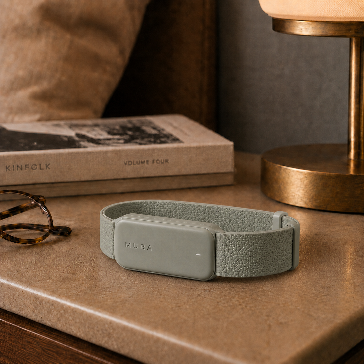 Mura Band resting on a bedside table